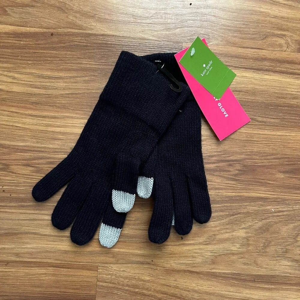 NWT Kate Spade tech friendly gloves dark blue